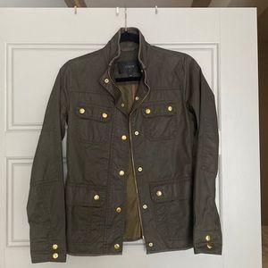J Crew Green Utility Jacket Coat